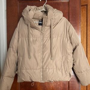 ZARA Beige Puffer Jacket